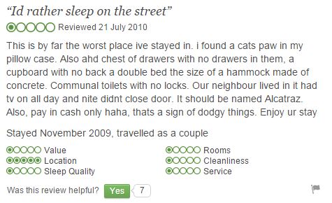 Funny TripAdvisor reviews