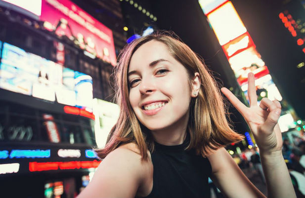 Young woman in New York