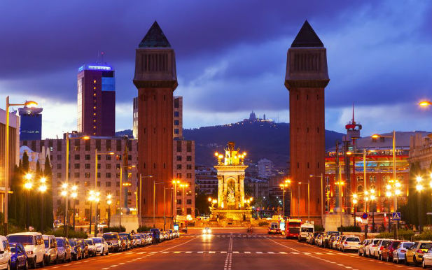 Night time Barcelona